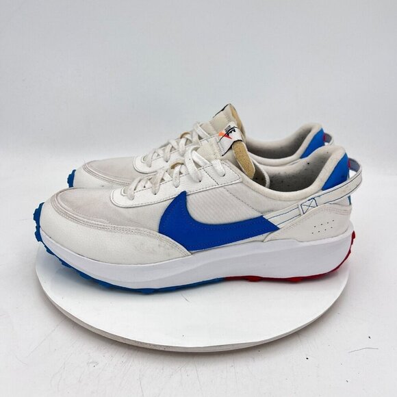 Nike Waffle Debut Se Tricolor Men Sz 11 DQ7684-100 White Blue Red Training Shoes - Picture 1 of 11